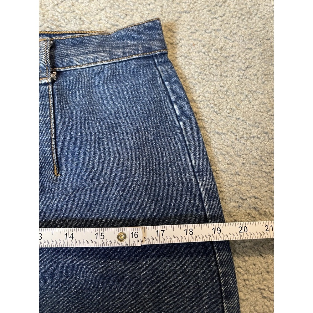 Vtg 80s Match High Waist Stirrup Jeans Sz 10 Blue Denim Medium Washed Foot Strap - Picture 5 of 11